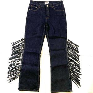 RARE Style Midnight Velvet Fringe Jeans